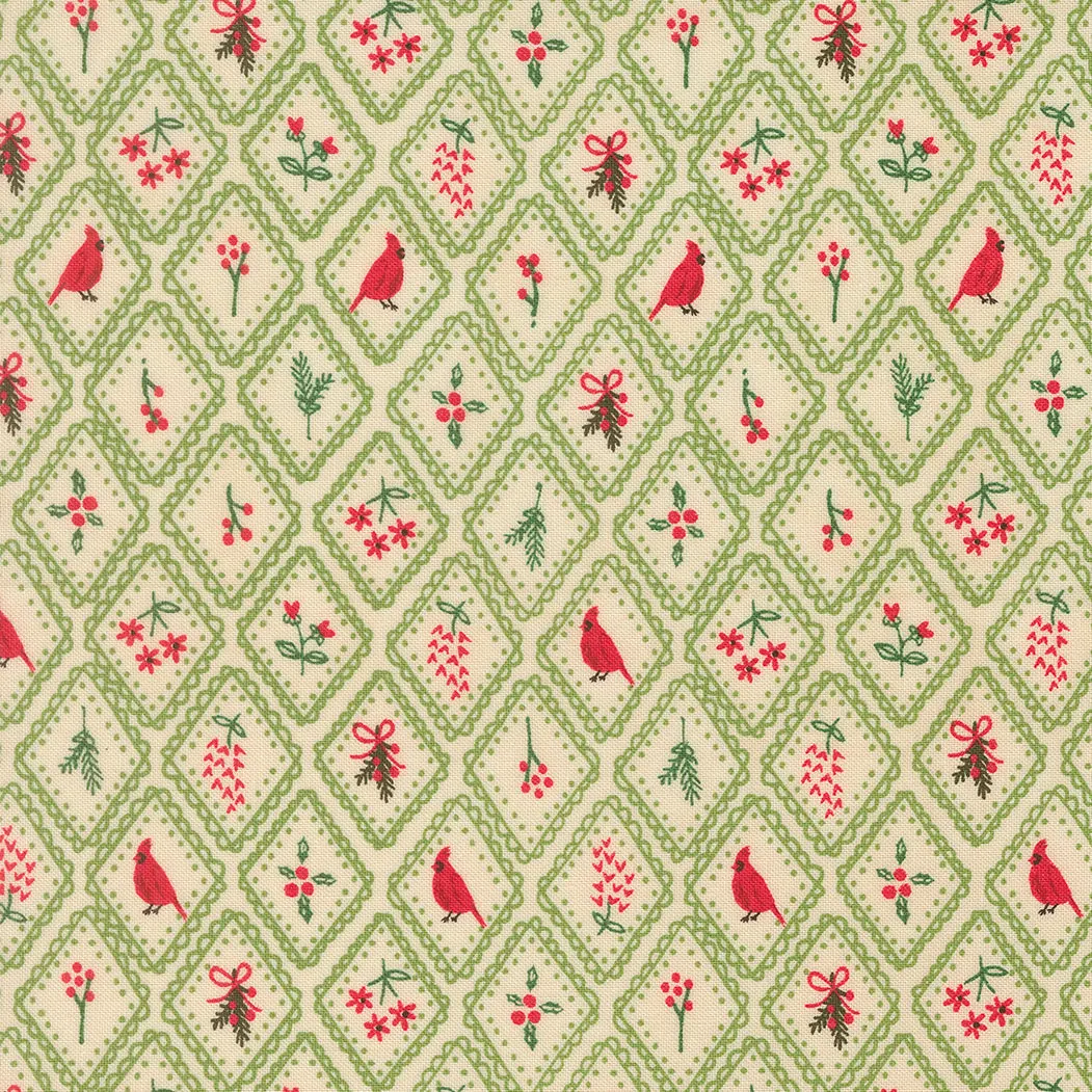 Fabric Moda Mistletoe Christmas Charm Holiday Cheer by the Quarter Yard 20974-13