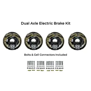 Dual Axle Self Adjusting Electric Brake Kit Compatible with IronBull Trailers