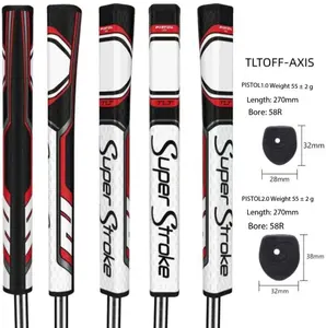 TLT Off-Axis Golf Putter Grips - Non-Slip Comfortable Pistol 1.0/2.0 Grips for Better Putting PU Men's Cover