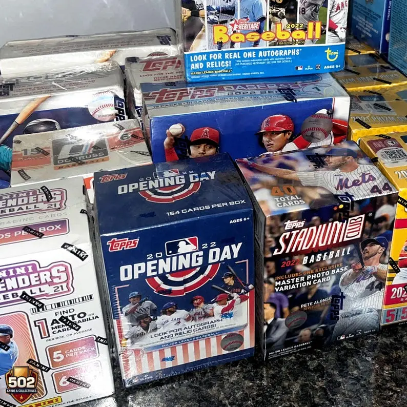Unopened Packs Baseball Cards Lot • 100+ MLB Cards in Factory Sealed Packs + Bonus Cards! Baseball Cards Gift!