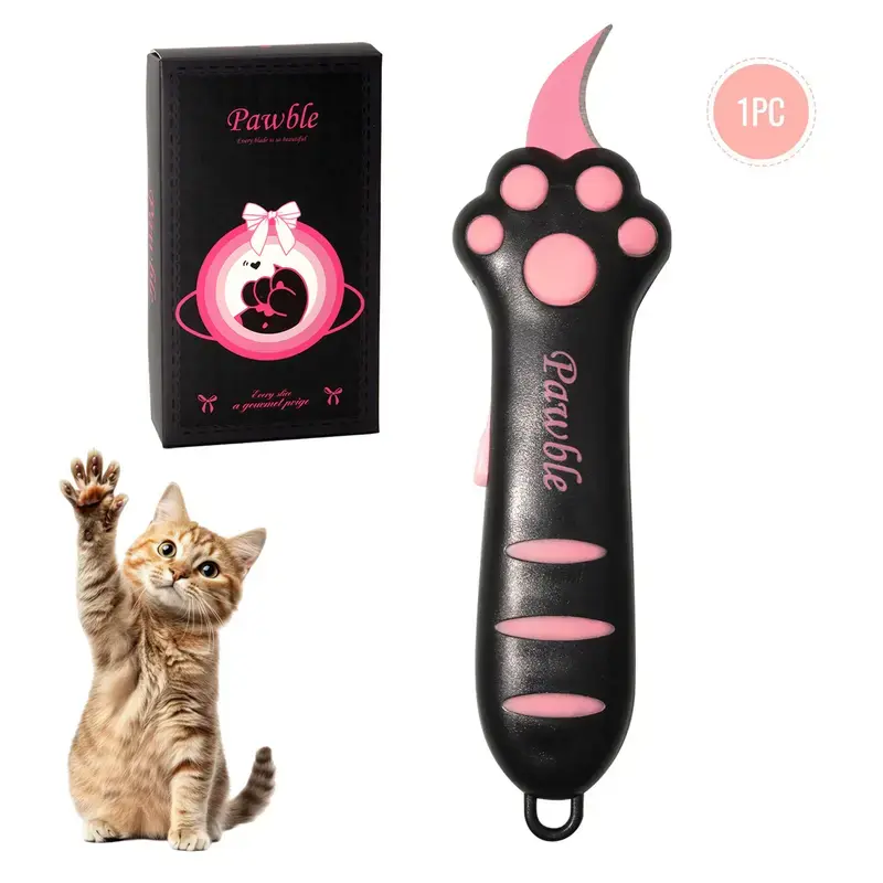 Cat Paw Box Cutter Retractable Cat Claw Knife Portable Utility Cutter Mini Paper Opener For Opening Boxes Cartons Packages Sealing Tape Safe Office Desk Accessory