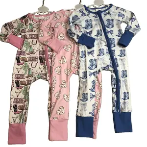 Baby Girl Winter Romper Western Clothes Zip Romper Newborn Baby Shower Gift