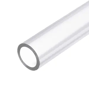 YELARXI Clear PVC Pipe, High Impact Rigid Tube Round Pipe Plastic Vinyl Tube - Fitting for (Garden/Home/Dust Collection/Aquarium/Fish Tank), 0.79" ID & 0.98" OD & 1.08ft