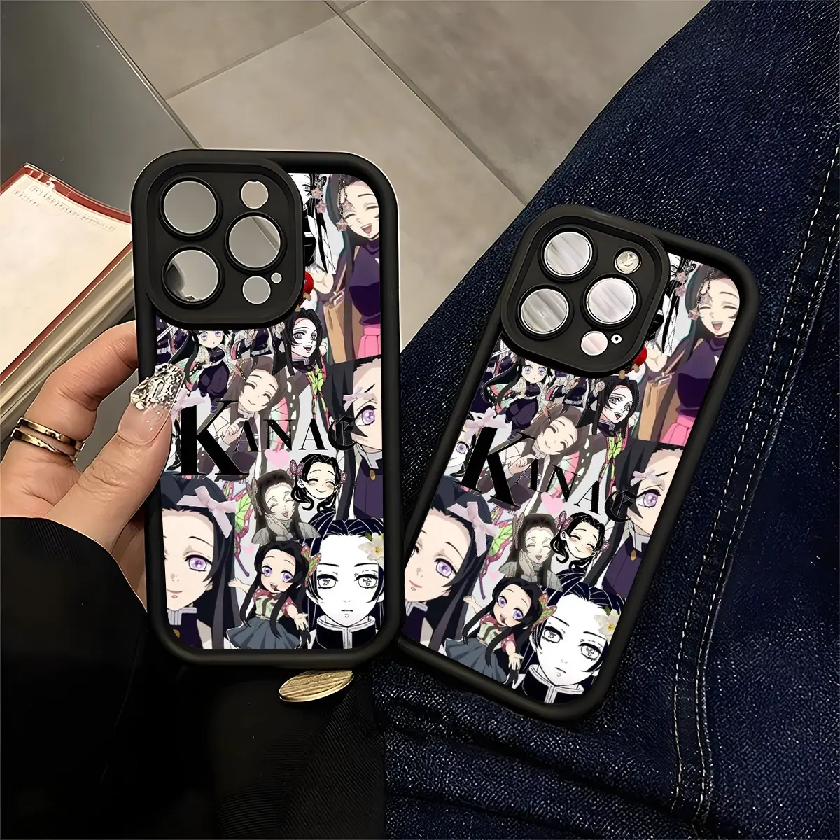 Demon Slayer Kanao Anime Character Smartphone Casing, Mobile Phone Accessories for Anime Fans, Birthday Gift Compatible with iPhone 11/12/13/14/15/16 (Pro Max/Plus) Cellphone Devices