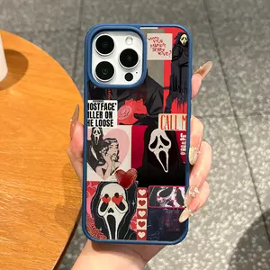 Magnetic Ghostface Collage Protective Phone Case for iPhone 11/12/13/14/15/16/17 Pro Max, MagSafe-Ready, Shockproof Anti-Fall, Ultra-Thin, Impact-Resistant, Essential Accessory for Smartphone, Cellphone & Handheld Devices, Cover