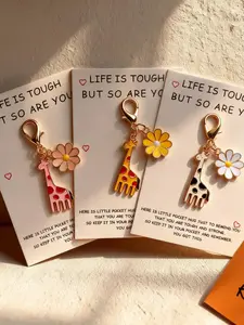 Giraffe Keychain Pendant Pocket Pillow Encouragement Gift, Perfect for Friends and Family, Suitable for Various Holidays