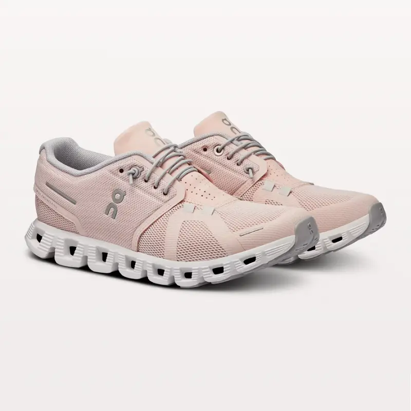 On Women's Cloud 5 Running Shoes, Shell & White - Full Size