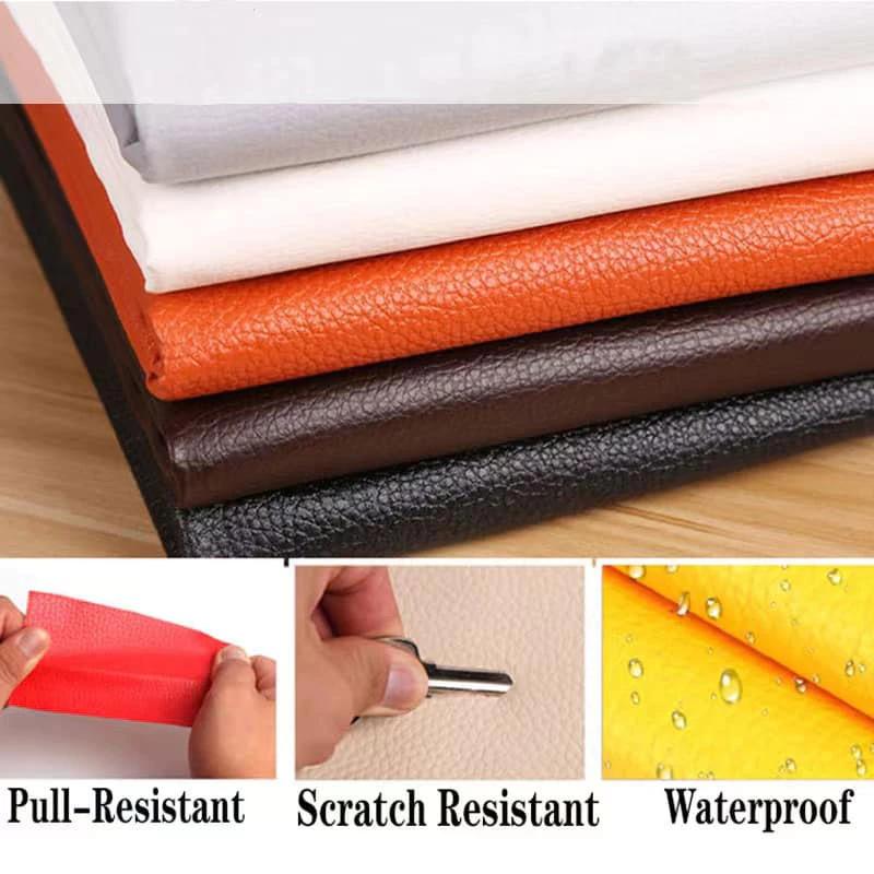【20x54 INCH】Car Seat Cushion and Sofa Self Adhesive Leather Repair Patch for Furniture and DIY Lovers Large Professional Sheet for Couch Sofa and Car Seat Renovation with Strong Glue stickers