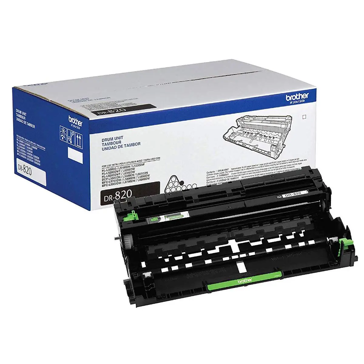 Brother DR-820 Drum Unit, Approximate 30,000 Page Yield