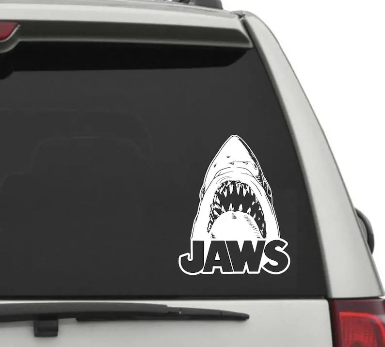 Shark Vinyl Decal Sticker – Ocean Predator Graphic, Great White Shark Car Window Decal, Waterproof Marine Life Sticker for Truck, Tumbler, Laptop & Outdoor Gear
