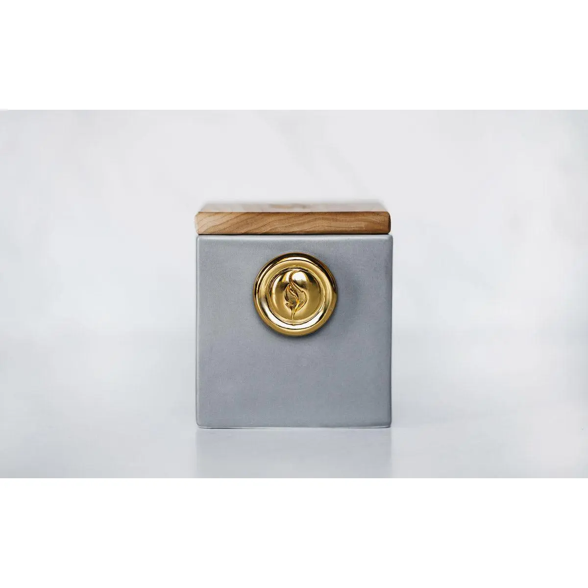 Square Ceramic Candle - Grey