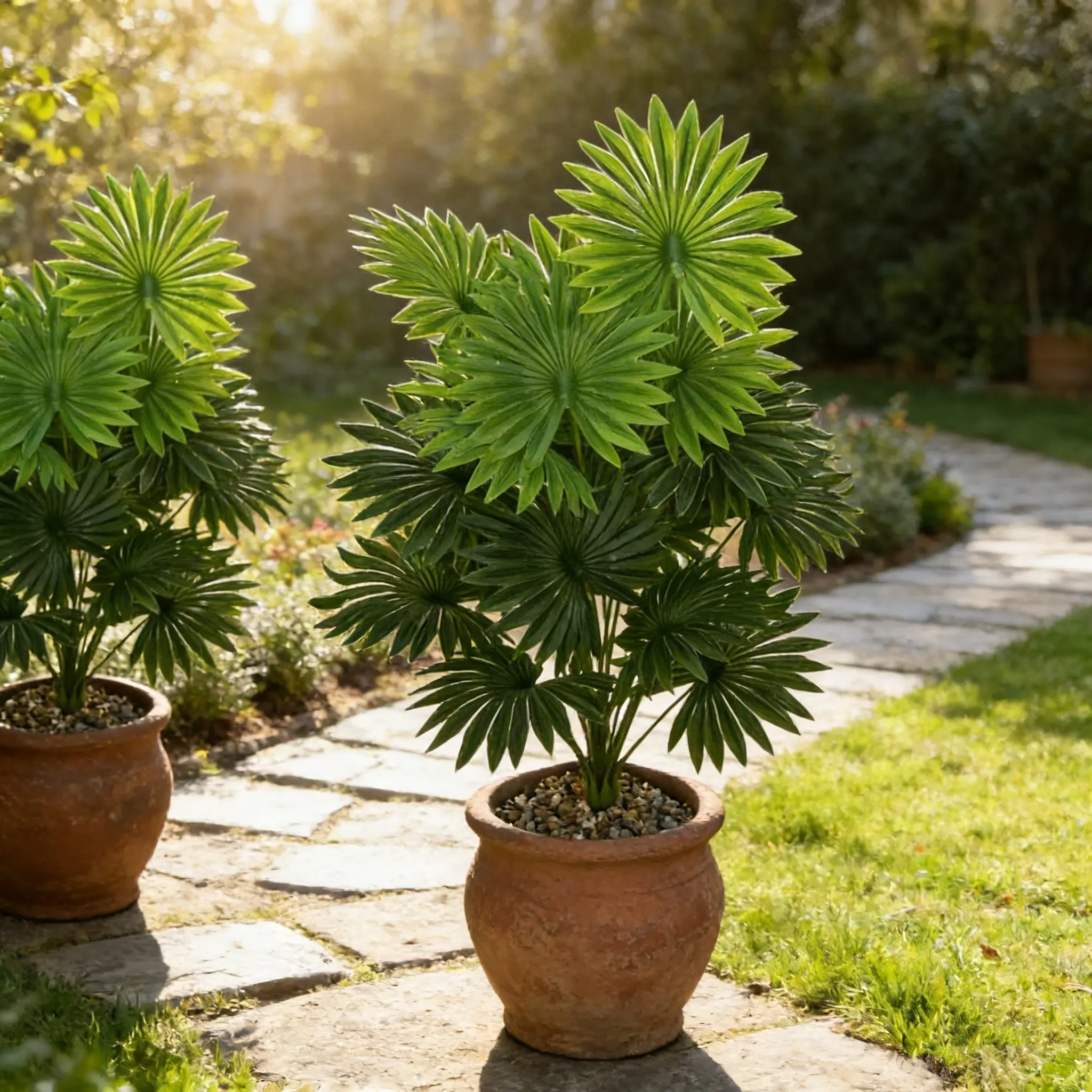 2 Large Faux Fan Palm Trees with 36 Leaves, Ideal Indoor and Outdoor Decor  for Weddings, Gardens, Patios, Year-Round Use, Artificial Plants, Fake Tree  Plants - TikTok Shop