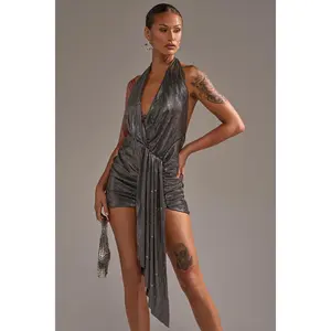 DREAM GIRL RHINESTONE DRESS IN SILVER