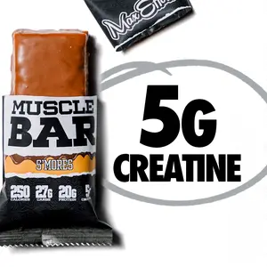 The Only Protein Bar with 5g Creatine – Max Effort Muscle Bar for Strength & Recovery – High Protein, Carbs & Fats for Muscle Growth – 2 Flavors