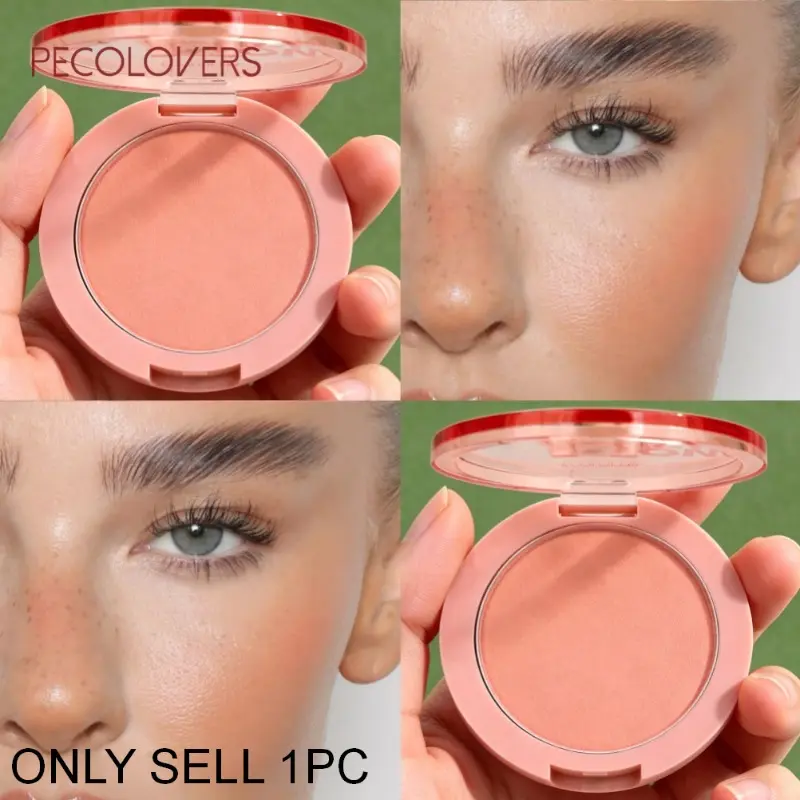 1PC Blush- Low-Saturation Soft Gradient Matte Finish Single Color Blush Palette, Light Pink to Purple Shades, Rich In Colors, Durable, Nude Makeup, Monochrome Blush Palette, Suitable for Beginner, Cosmetics Products