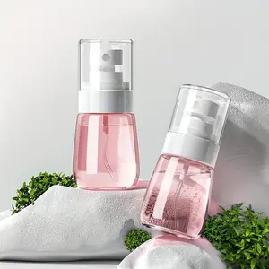 1Pc Portable Fine Mist Spray Bottles - 2.03oz/1.01oz Travel Size, Hypoallergenic Clear Perfume & Lotion Dispenser with Pump, Facial Tools