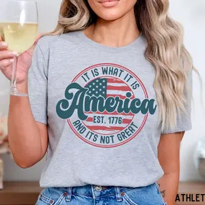 Funny 4Th Of July Shirt, Anntiii July 4Th Tshirt, Liberal 4Th Of July Shirt, America 1776 Crewneck, Summer Clothing, Protest Fourth Of July Tee 45775 2039