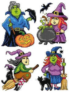 Halloween witches 160CS Counted Cross-Stitch Kit