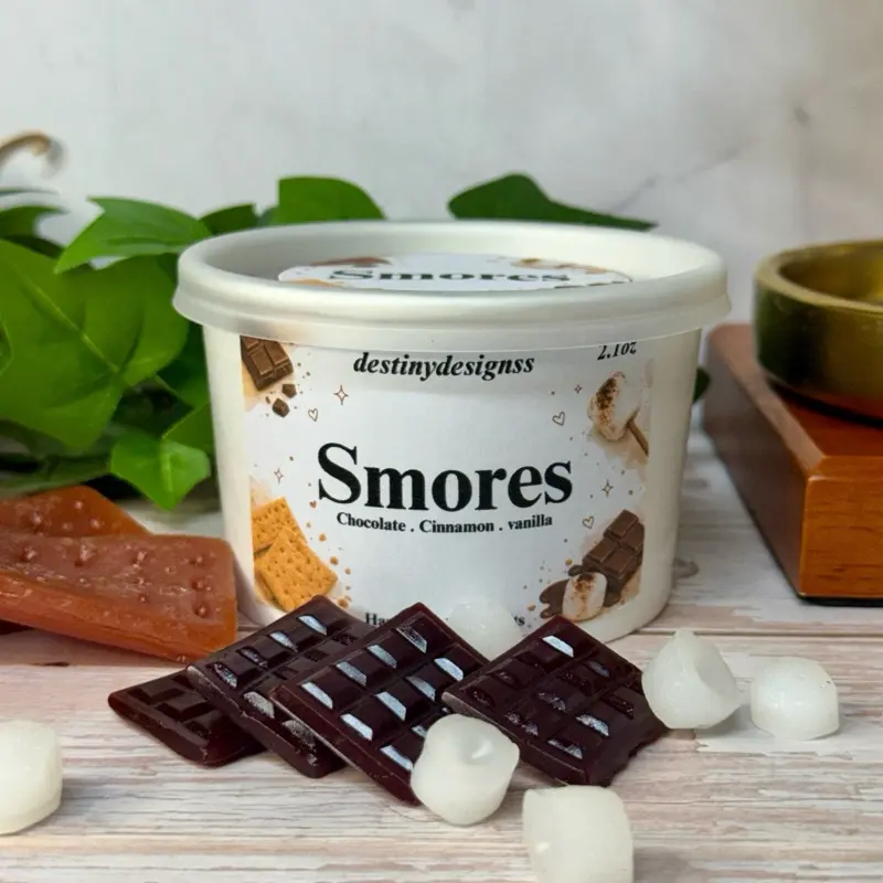 Smores Wax Melts | Chocolate, Marshmallow, Graham Cracker Scented Tarts (Paraffin Blend)