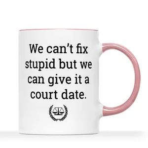 11 Ounces Lawyer Mug with Black Handle, Funny Law School Cup for Men and Women, Female Attorney, Prosecutor, Judge, Bar Exam Gifts