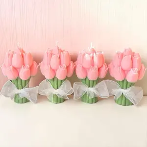 Tulip Flower Candle - Handmade Soy Floral/ Wedding favor