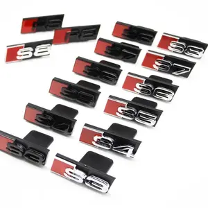3D Car Grille Emblem Sticker, Engine Hood Logo Decal, Fits Audi S3 S4 S5 S6 S7 Rs Series & R8 Models, S Mark Exterior Decoration Accessories, Sticker For Cars