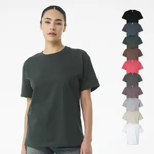 Bella + Canvas Unisex Heavyweight T-Shirt, Multi Pack Boxier Crew Neck Tees for Women & Men, Bulk Cotton Relaxed Fit Undershirts - 10 Different Colors