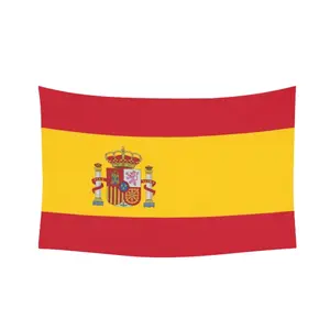 Spain (Spanish) Flag tapestry75D Printed Polyester 3x5 Ft Decor Decorative bedroom living room gift colorful decorative bedroom wall art