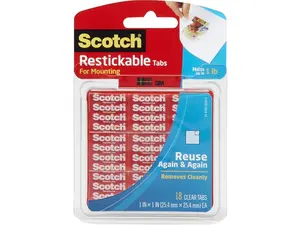 3M Scotch Reusable Adhesive Mounting Tabs 3M Scotch Reusable Adhesive Mounting Tabs