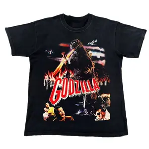 Vintage 80S 'Godzilla Classic' Movie Promo Black T-Shirt Unisex Shirt, Funny shirt, Graphic Unisex Tee, All Color All size