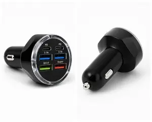 Fast Charger Car Adapter, 250W Super-Fast Charging, 12V/24V Universal Compatibility, Safe & Smart Protection
