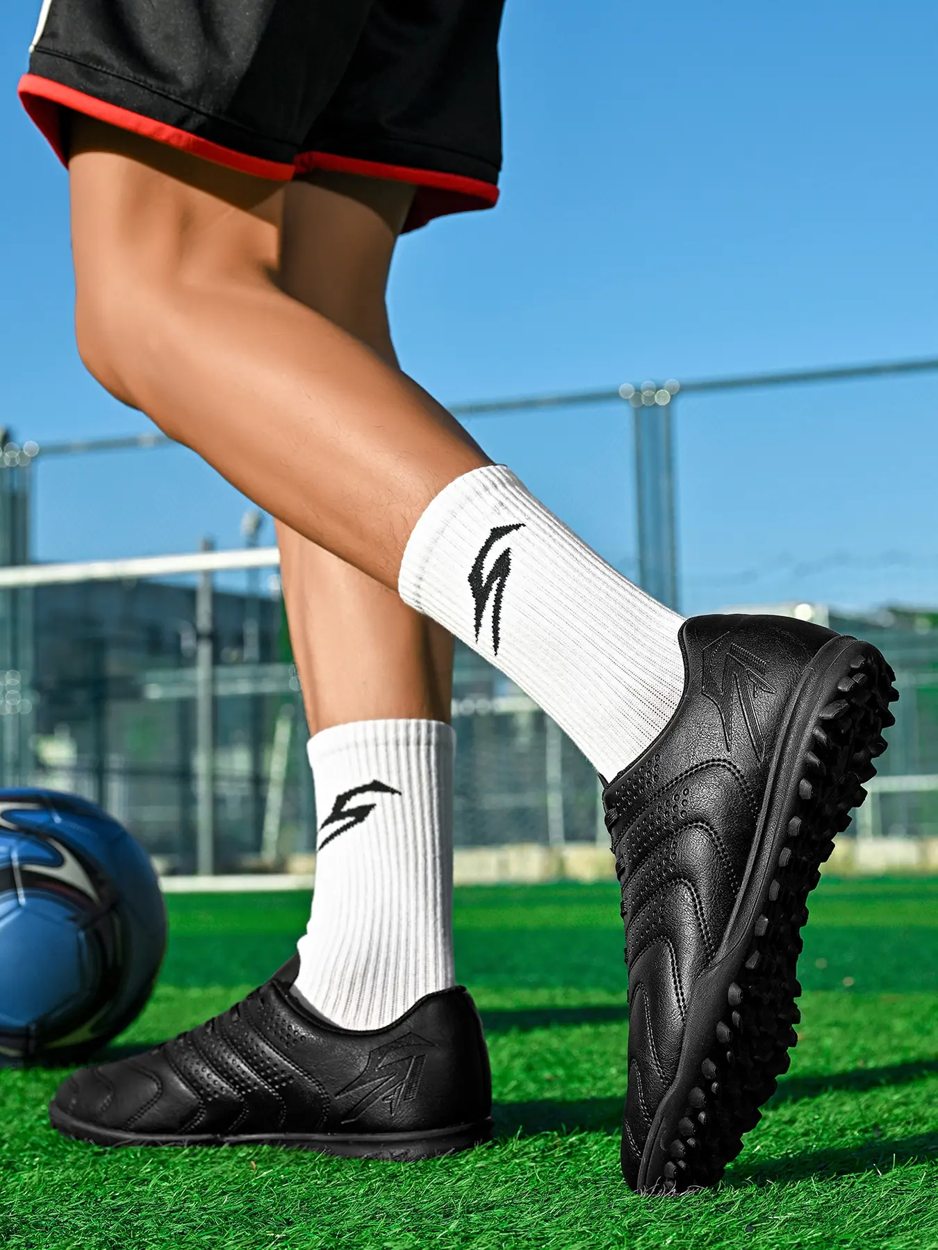 Adult Anti-Slip TF Nails Shoe, Competition Training Shoes, Men's Breathable Football Boots, Professional College Soccer Cleats, Turf Shoes