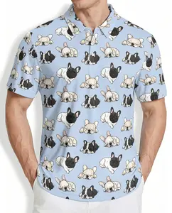 Lazy French Bulldog Polo Shirt, Comfortable, Stylish Great for Casual Wear