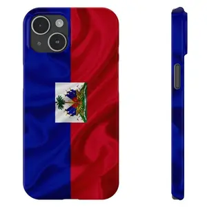 Haiti Flag Phone Case, Slim Decorative Protective Cover, Tough Shockproof Case, Compatible with iPhone 11-17 Pro Max/Plus and Samsung Galaxy S23-25