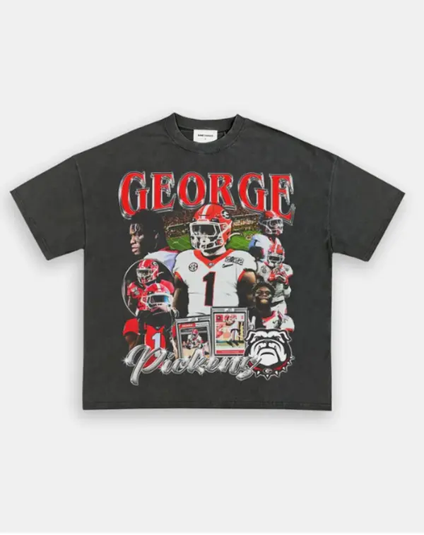 GEORGE PICKENS -UGA TEE, Retro Football Shirt ,Football Shirt Christmas Gift Unisex, Football 90s Vintage Fan Gift,football American Graphic Vintage, Gift For women And Man Unisex T-shirt