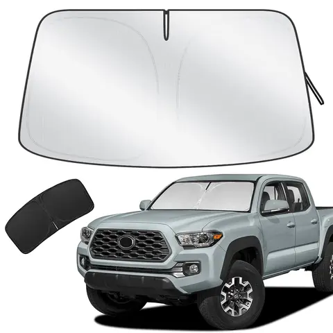 Windshield Sunshade Compatible for Toyota Tacoma 2016-2025 2026 SR, SR5, TRD Sport, TRD Off-Road, Limited, TRD Pro Sun Visor for Front Window Sun Shade Cover, UV Blocker, Car Accessories