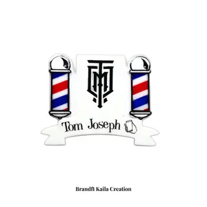Barber Tag Con NFC - Barber Shop Design with Barber's Hat and Scrubber, Ideal for Personalizing Barber Shops