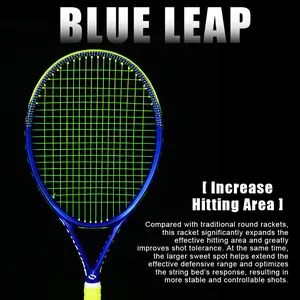 [Blue Leap] Professional Carbon Fiber Tennis Racket, 55lbs - Adult, Fluorescent Green, Frosted Texture, Ultra-Sticky Grip for Enhanced Control, Ideal for Power Players, Highperformance Sports Gear | Shockabsorbing Frame