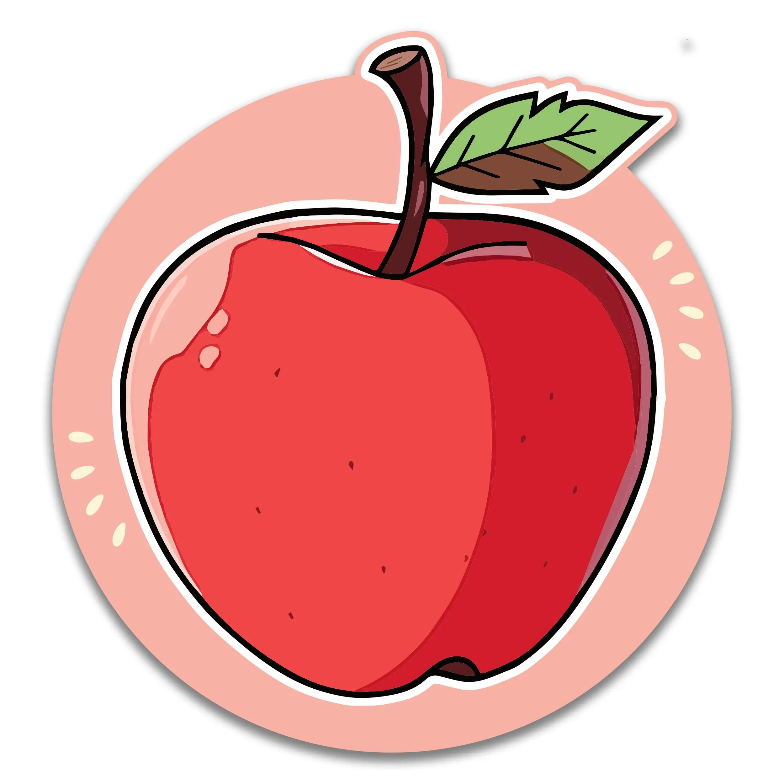 Red Apple Sticker Red Apple Sticker
