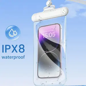 Waterproof Phone Case for Swimming & Diving, Touchscreen Compatible Dual Layer Protection, Transparent Strap with Hanging Rope