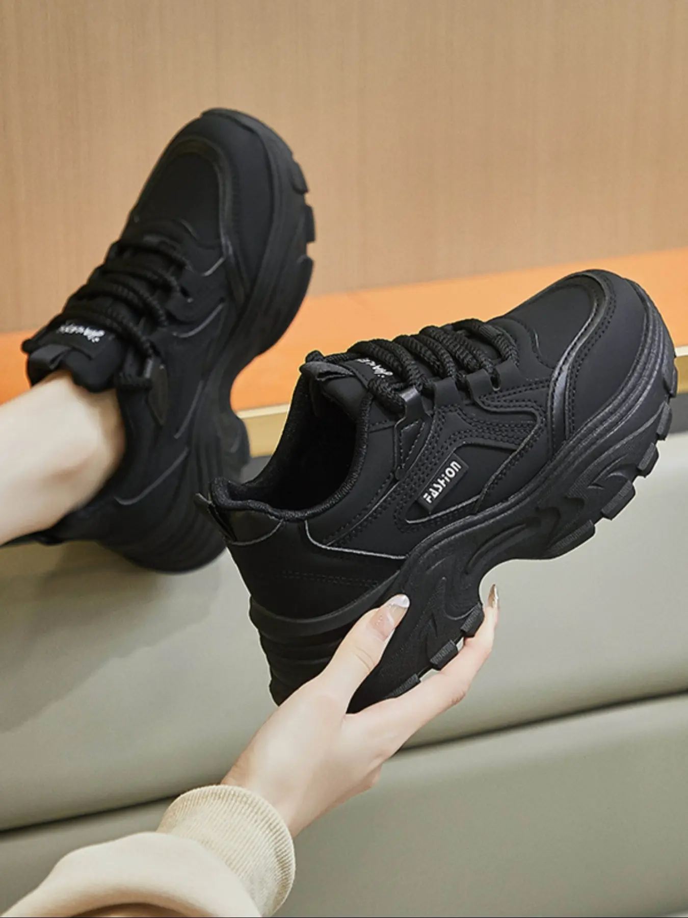 Women's Fashion Sneakers, Soft Sole Casual Shoes, Thick Bottom Height Increasing Running Shoes, Spring Summer Student Sports Footwear, Walking Running Shoes, Trendy Running Shoes
