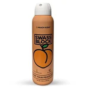 Swass Block - Peach Scent - Antiperspirant Deodorant Spray - Natural Ingredients - Made in USA - Small Business Owner Body Care Aluminium Comfort Scented Pack Aroma Cleanser Cosmetic