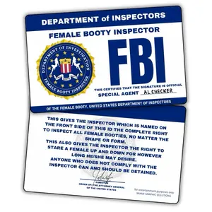 FBI Female Booty Inspector ID License (3 Pack)
