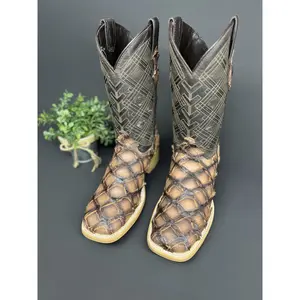 Men CowBoy Leather IMT pescado color canela