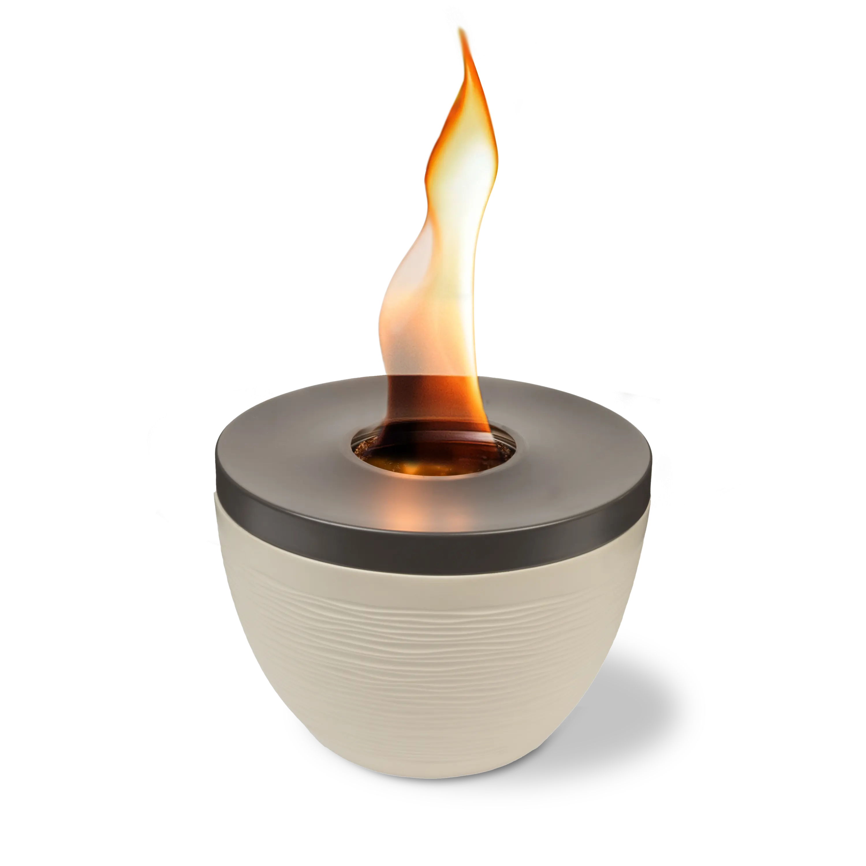 Sterno Small Tabletop Firepit with Firepit Gel Fuel, Cocoa & Sand, Round, 6.5" D x 5" H