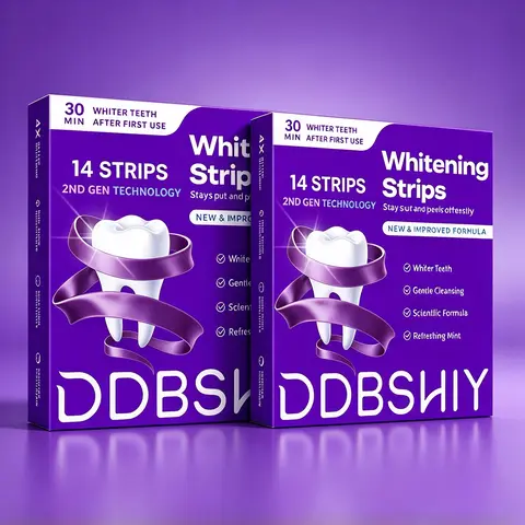 Gentle Teeth Strips (14 Pack, 7 Pcs x 2 Sets) for Adults, Non-Slip Portable Oral Care Strips, Fresh Mint Scent Teeth Cleaner, Decay Prevention & Bright Smile Whitening
