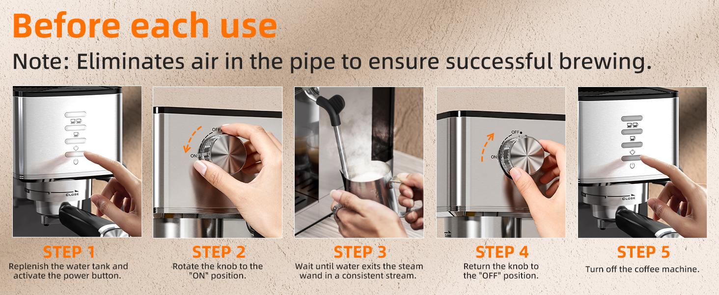 Espresso Machine 20Bar with Rapid Cold Brew Function - Hot & Iced Coffee Maker, Built-in Steam Wand, Touch Screen, 37oz Water Tank - Perfect for Lattes, Cappuccinos, and Gift for Coffee Lovers