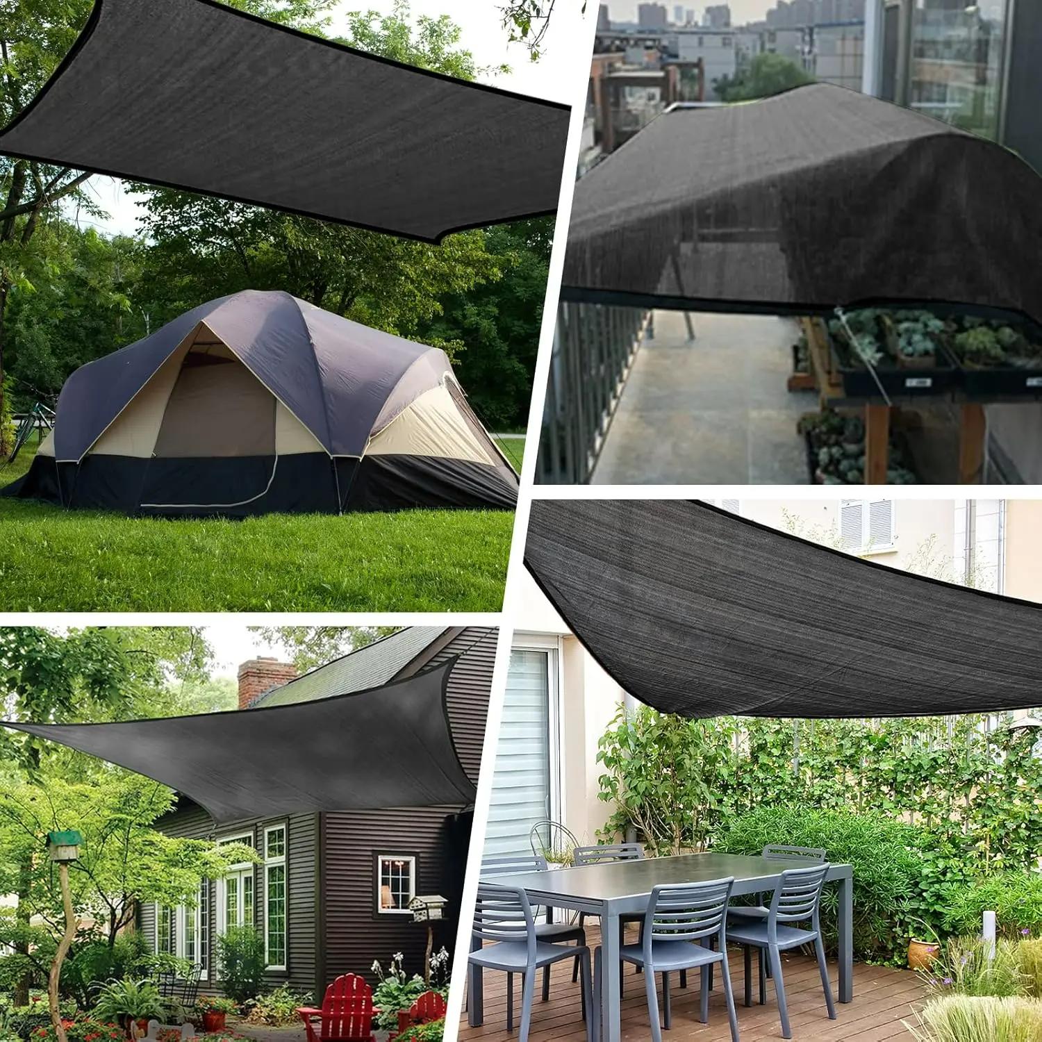 90% Black Shade Cloth, 10ft x 13ft Sunblock Mesh with Taped Edge for Plant Cover, Greenhouse Garden Flower Canopy | Home Supplies Rain Cloth Outdoor Sunshade Shelter