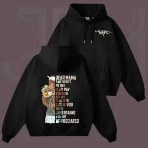 Dear Mama Quote Hoodie Sweatshirt T-Shirt – Retro Rap Legend Inspired Graphic Unisex Streetwear Apparel