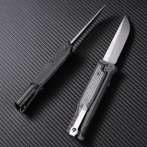 Tactical Folding Pocket Knife, Carbon Fiber Handle, High-Hardness Stainless Steel Blade, EDC Everyday Carry Cutlery for Outdoor Survival